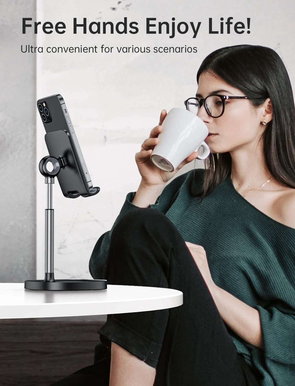 Lisen Adjustable Cell Phone Stand for Desk - Image 6