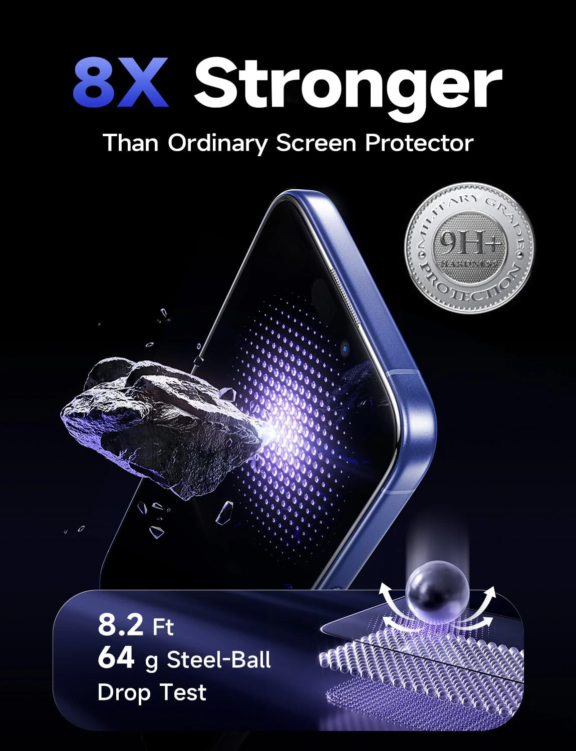 LISEN 2 Pack for iPhone 16/15 and iPhone 14 Pro Screen Protector - Image 3
