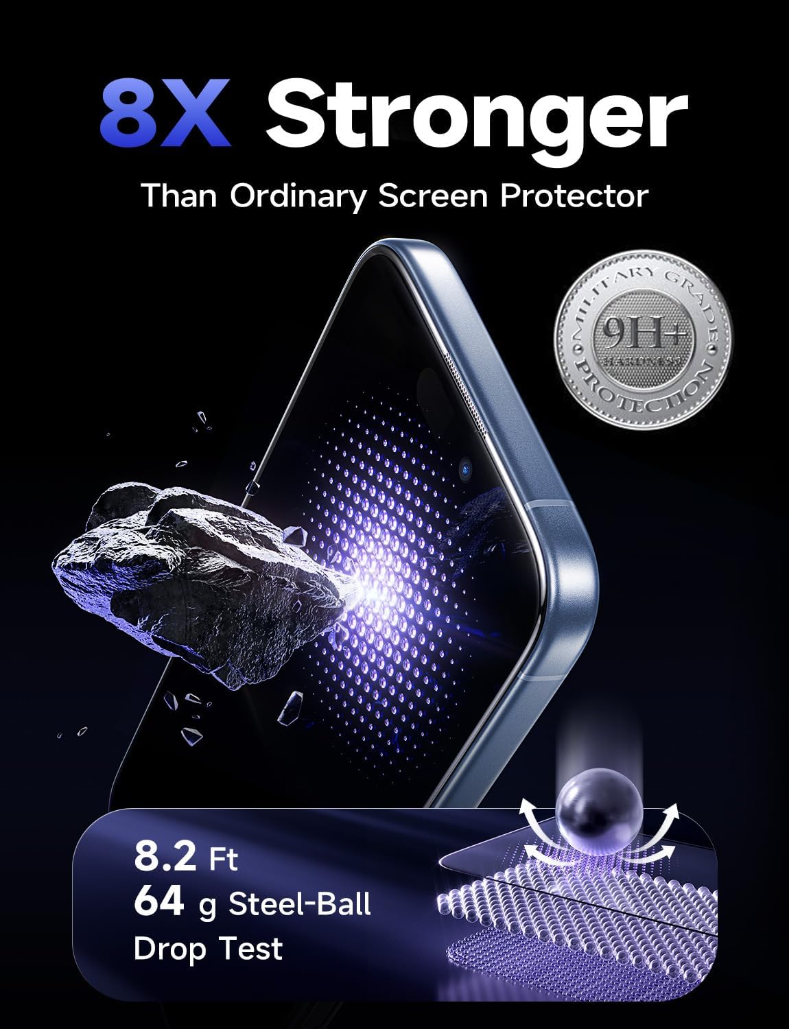 LISEN 2 Pack for iPhone 17 / iPhone 16 Pro Screen Protector - Image 3