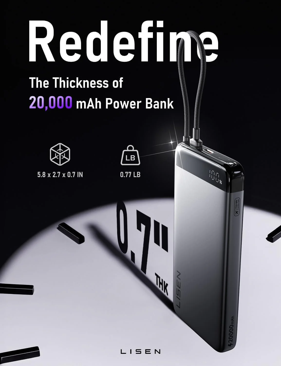 LISEN 20000mAh 22.5W Power Bank - Image 2
