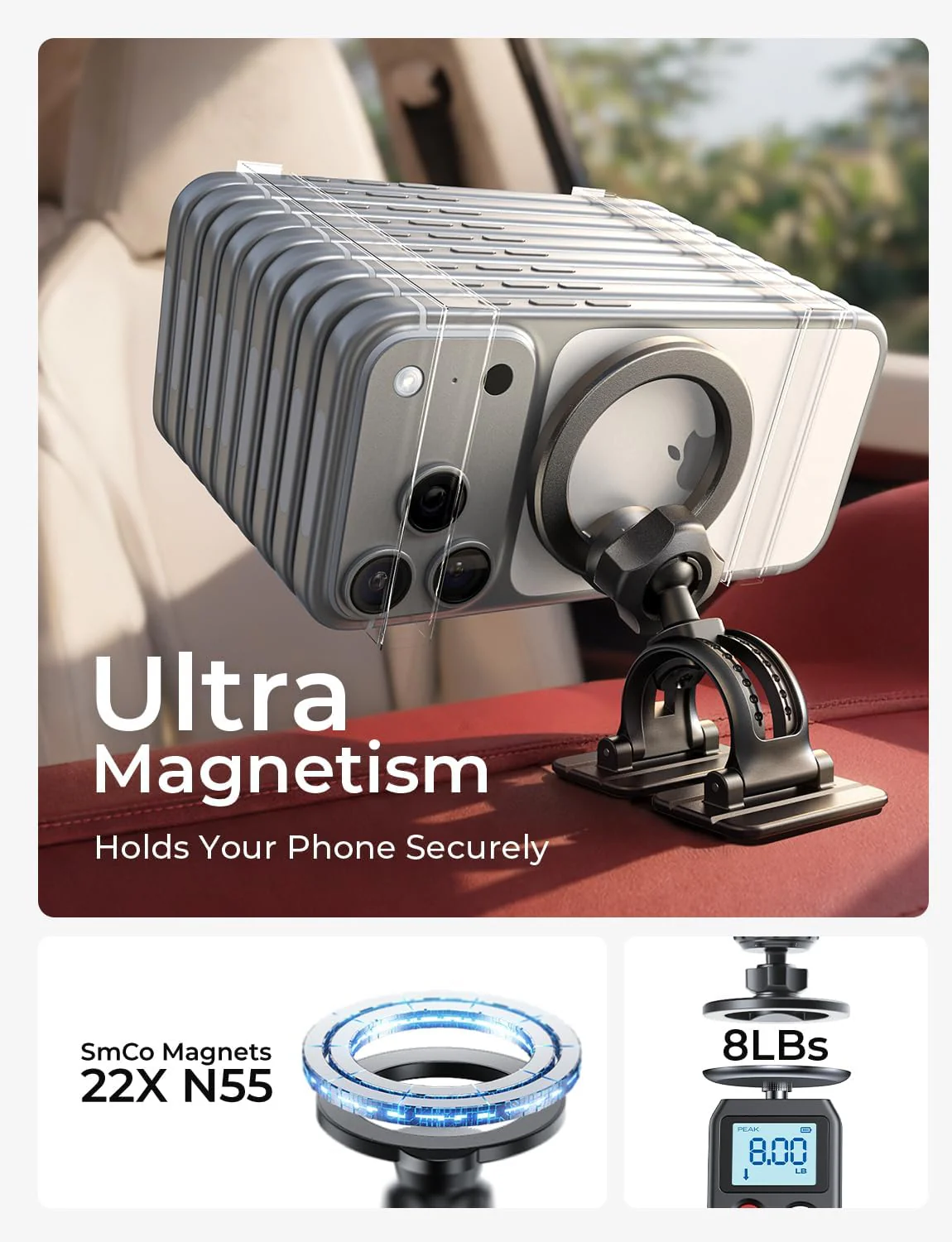 LISEN 2026 Upgrade Ultra Magnetic Air Vent MagSafe Car Mount - Image 3