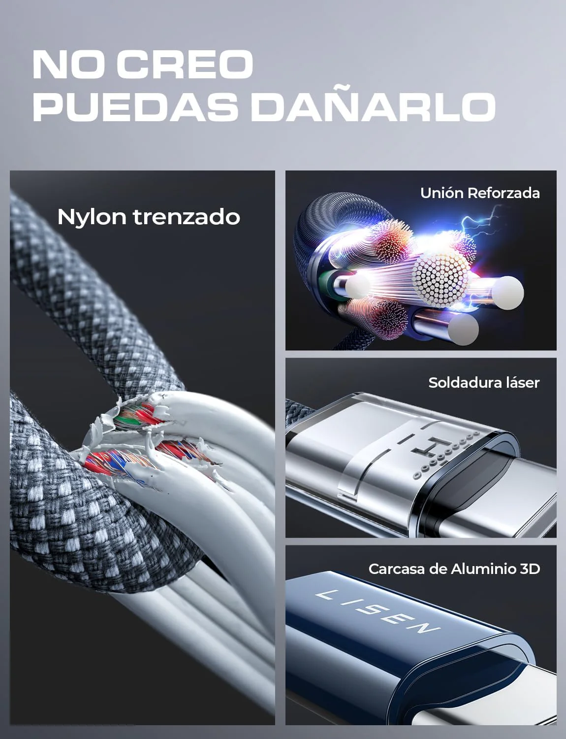 LISEN 240W Cable USB C a USB C 1M - Image 10