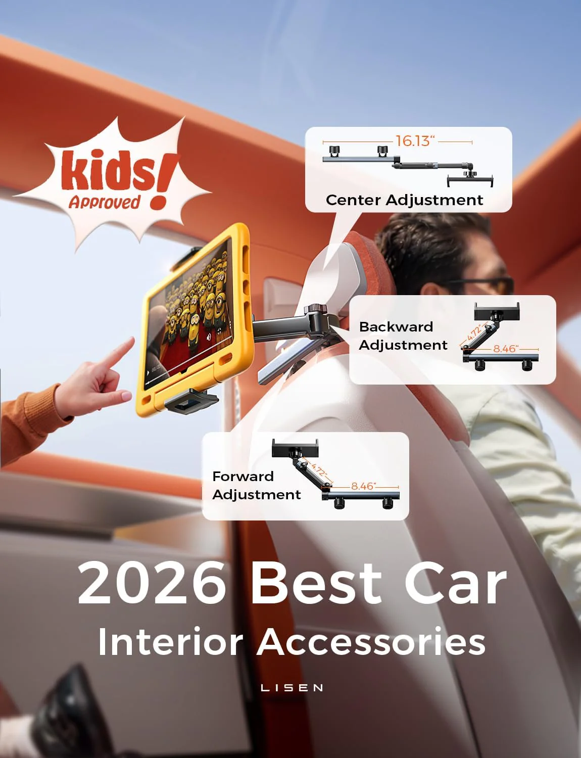 LISEN 3 in 1 for iPad Holder for Car Accessories - Image 2