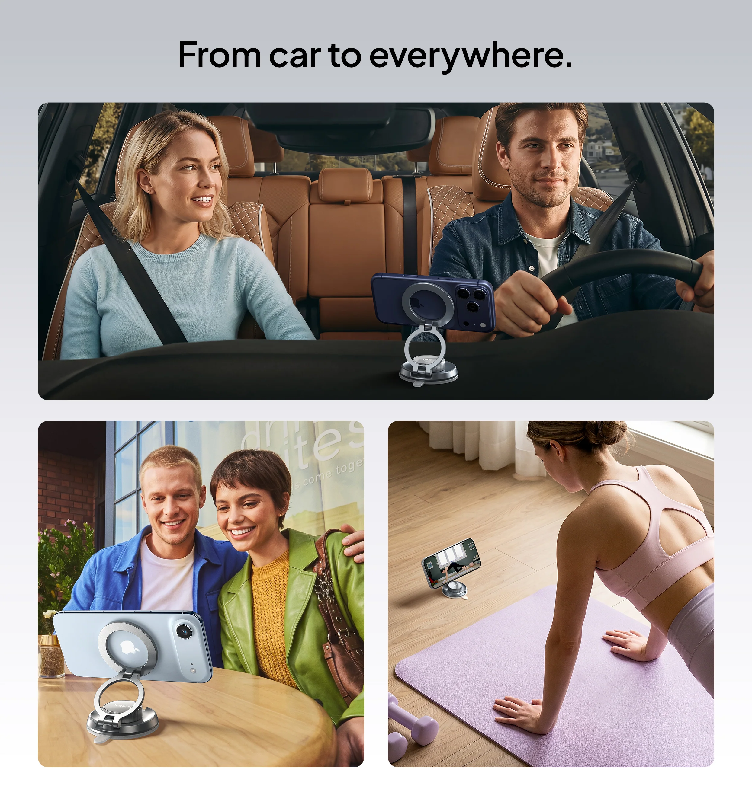 LISEN 360° Vacuum Suction MagSafe Car Mount - Image 4