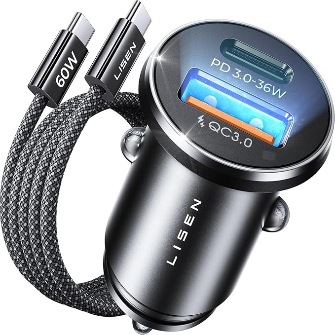 LISEN 54W Dual Port Car Charger Adapter