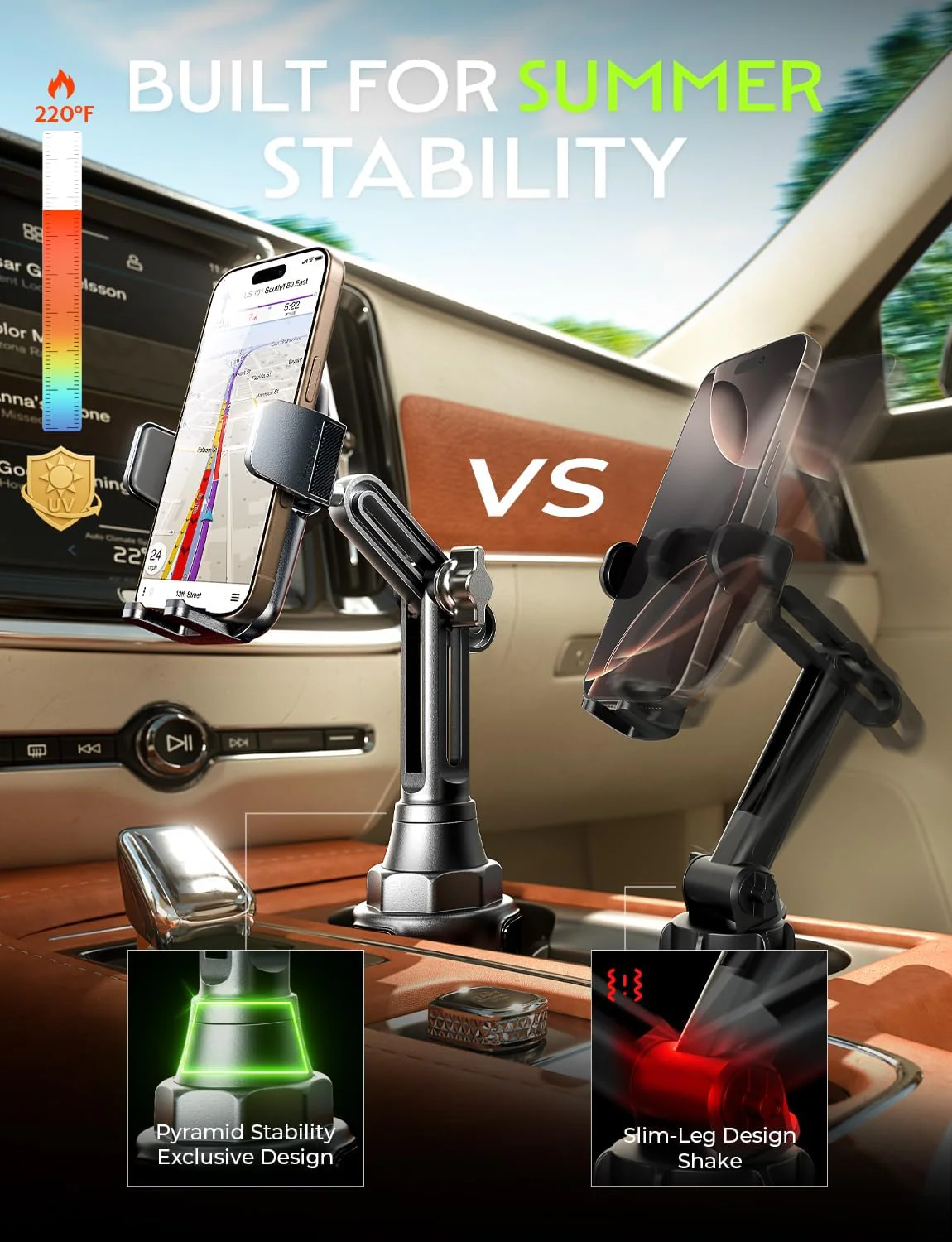 Lisen Cup Holder Phone Mount for Car - Image 2