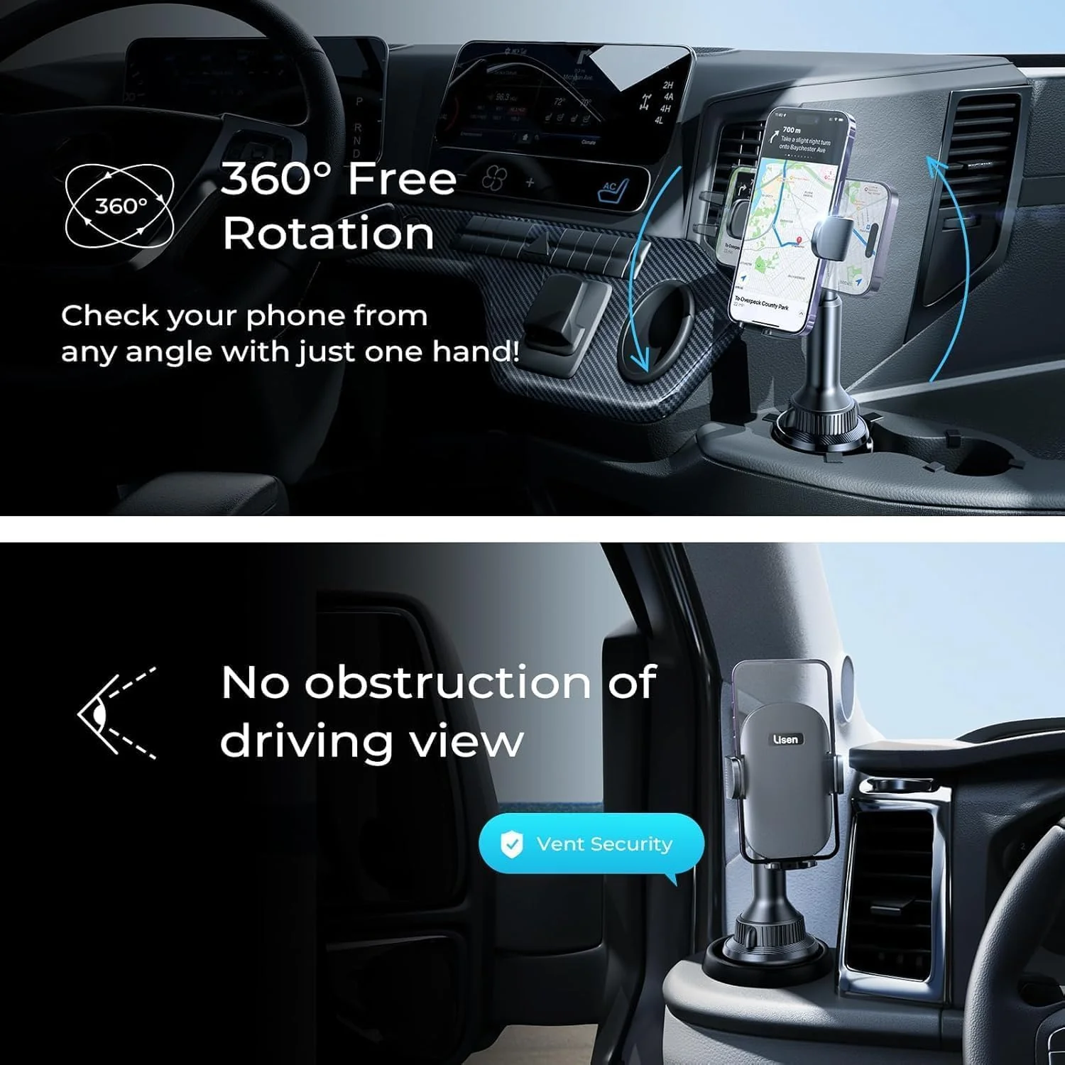 Lisen Cup Holder Phone Mount for Car - Image 6