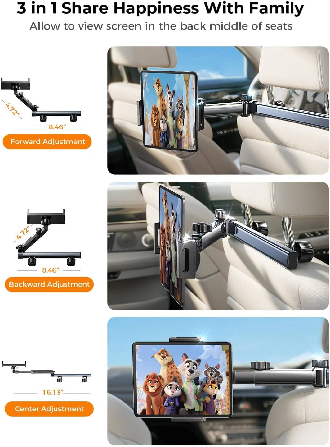LISEN for iPad Holder for Car Headrest - Image 4