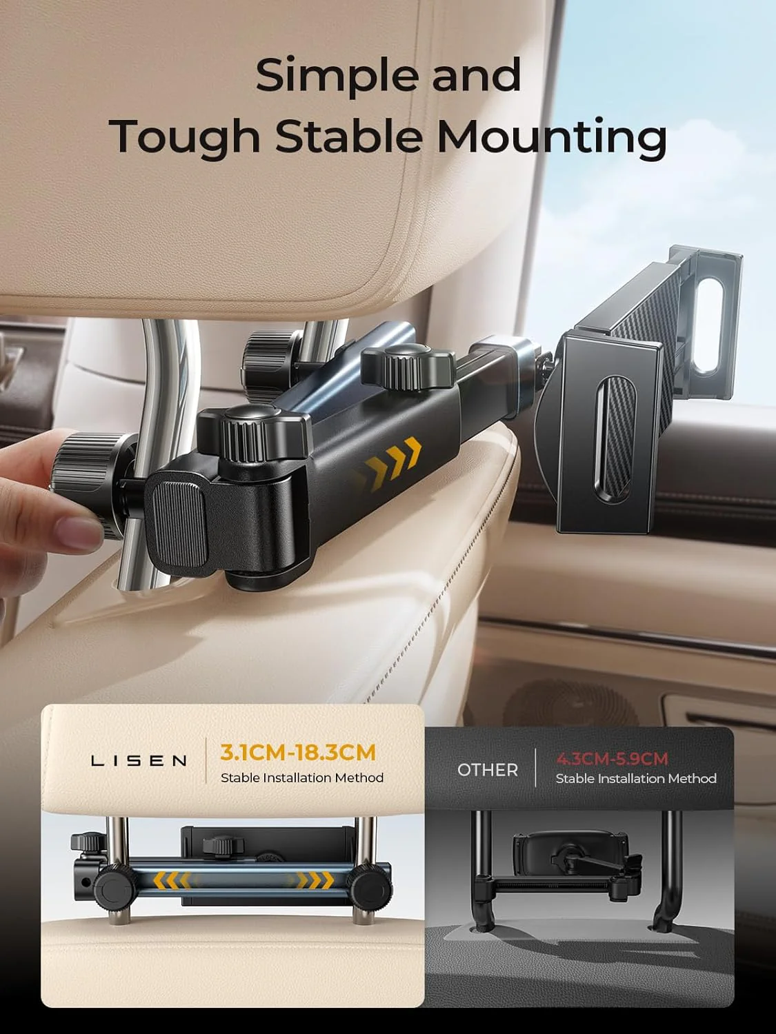 LISEN for iPad Holder for Car Headrest - Image 7