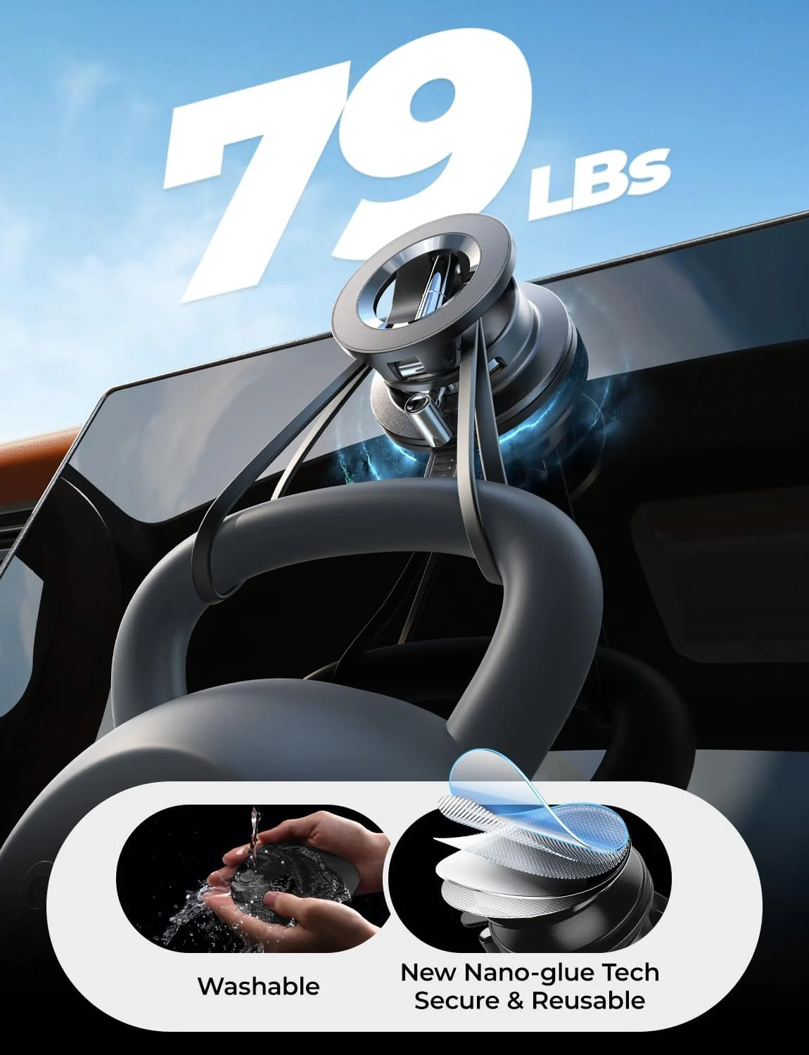 LISEN for Magsafe Car Mount, Cell Phone Holders for Your Car - Image 2