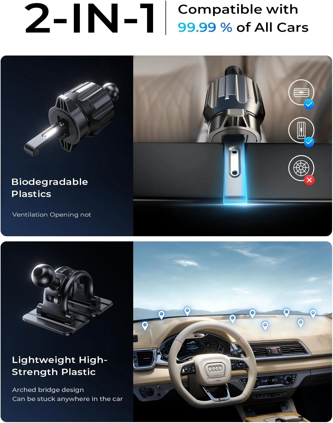LISEN for MagSafe Car Mount Charger, 15W Wireless - Image 2