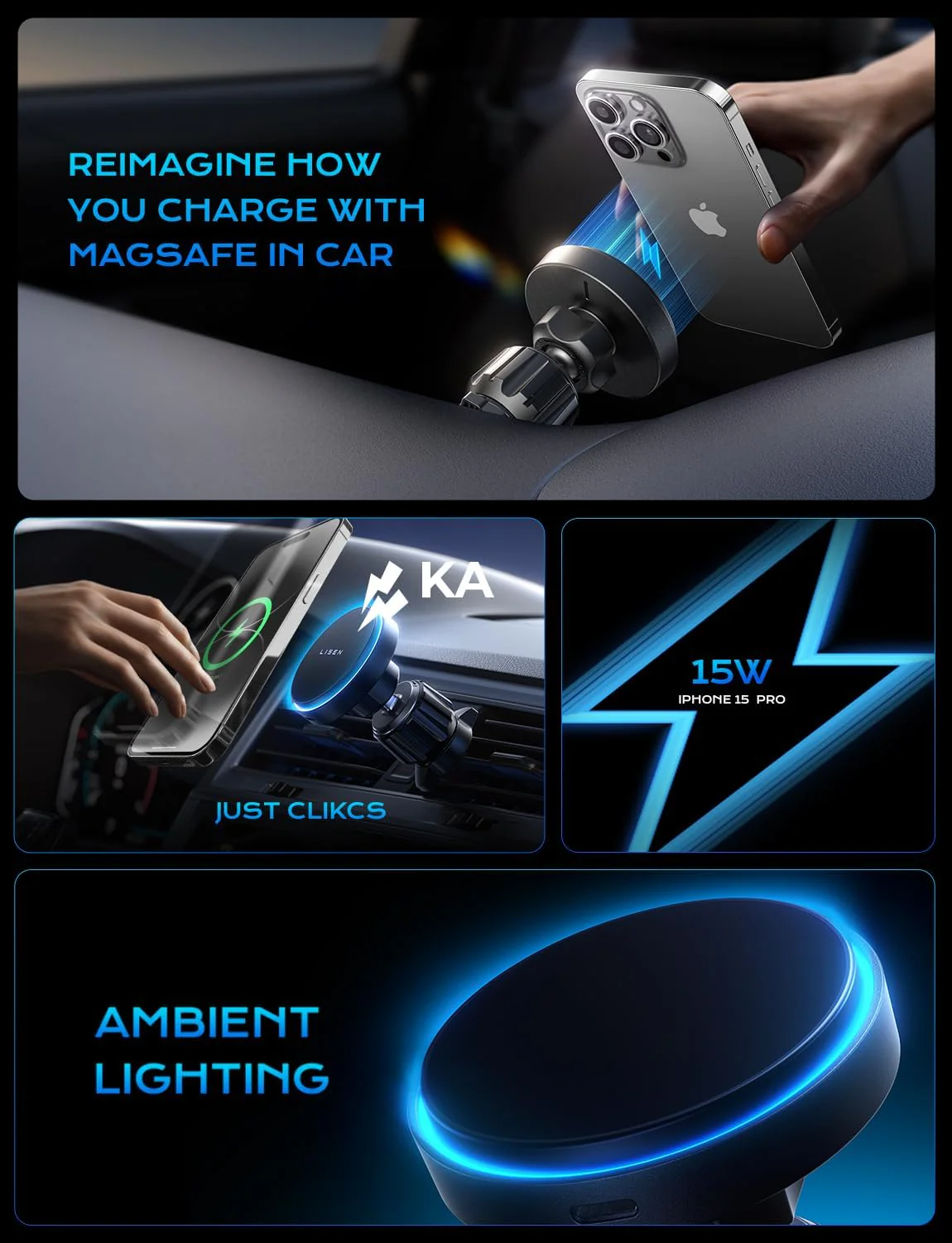 LISEN for Magsafe Car Mount Charger - Image 7