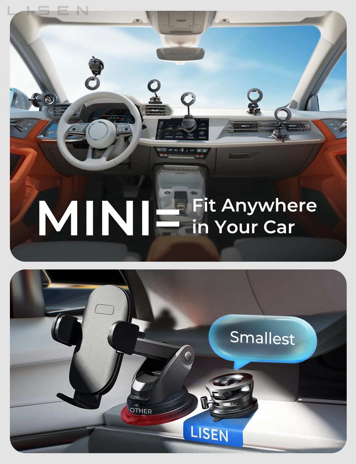 LISEN MagSafe Vacuum Car Mount - Image 3