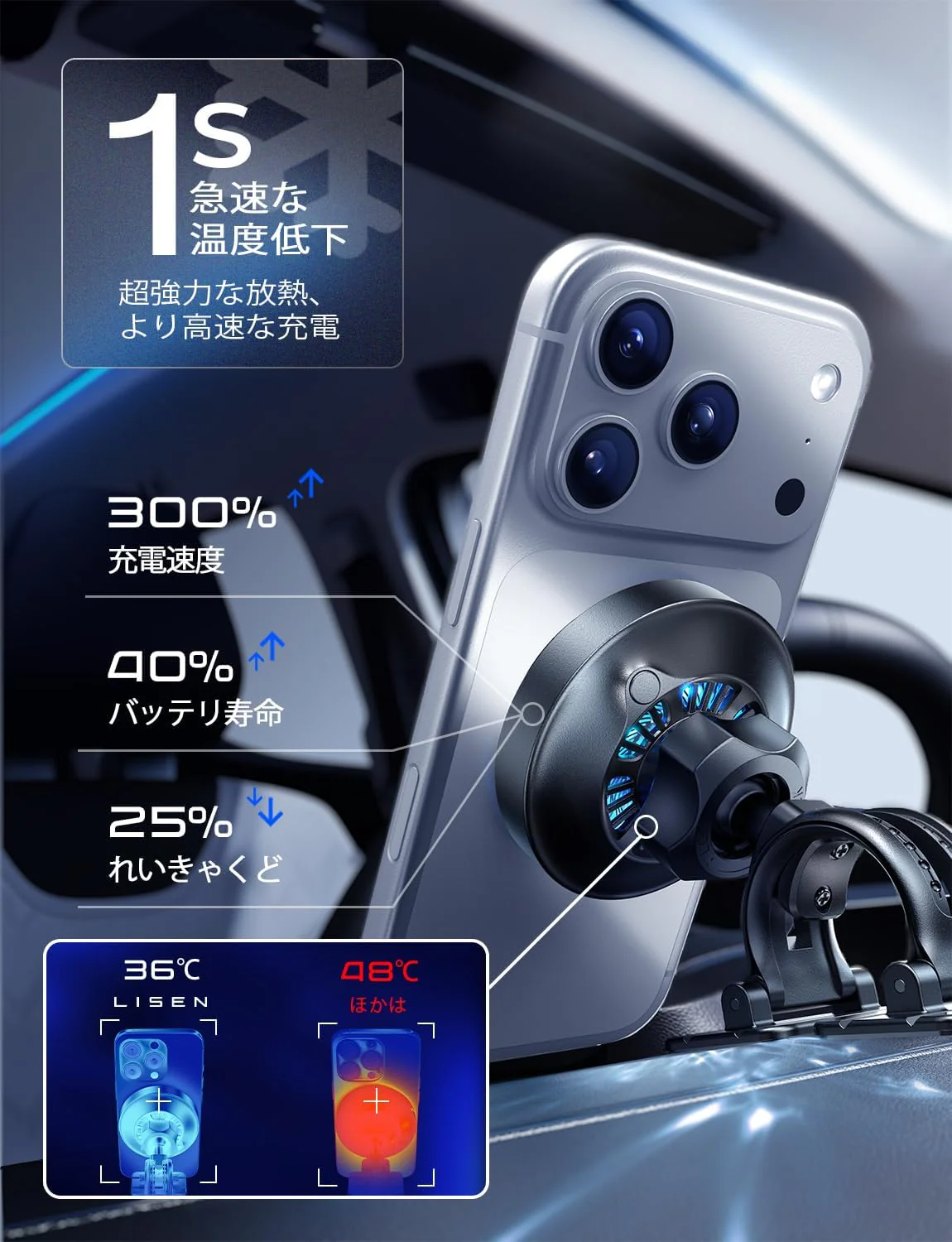 Lisen Magsafe Car Holder - Image 3