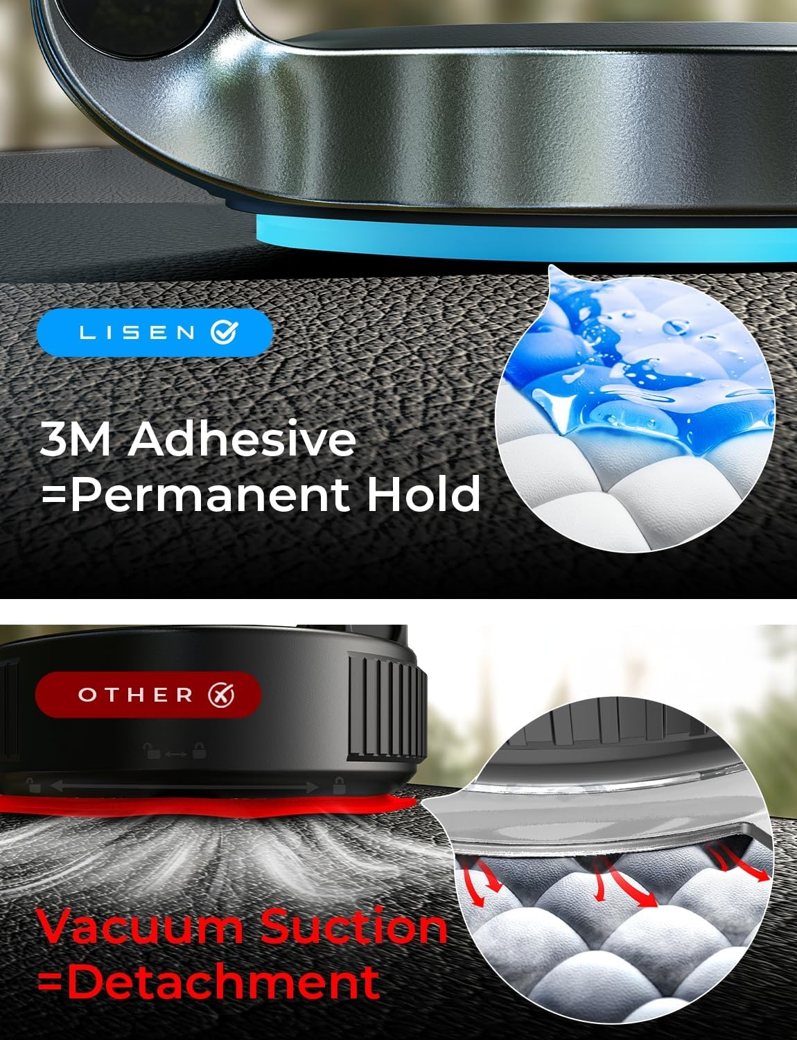 LISEN Mini Magnetic Dashboard MagSafe Car Mount - Image 4
