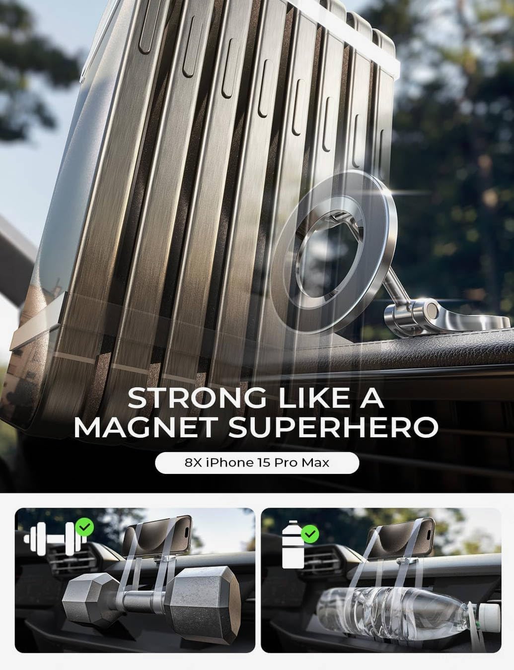 LISEN Mini Magnetic Dashboard MagSafe Car Mount - Image 5