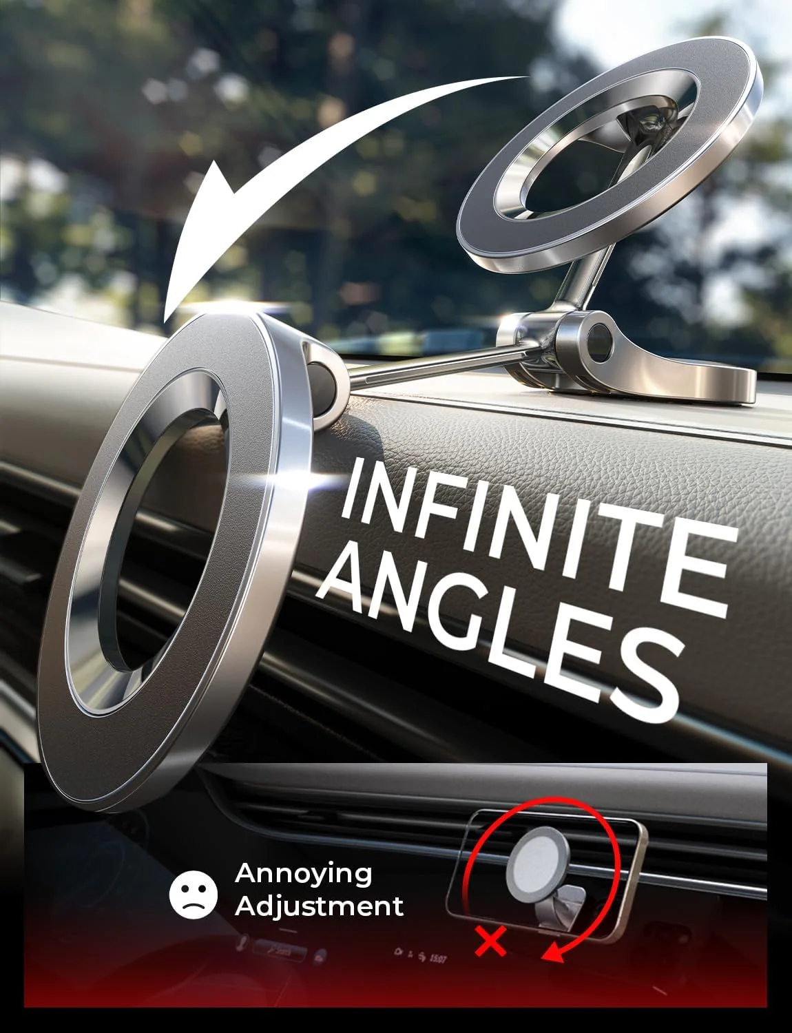LISEN Mini Magnetic Dashboard MagSafe Car Mount - Image 7