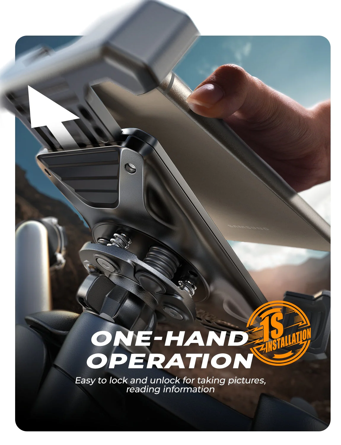 LISEN Motorcycle Phone Mount [Anti Vibaration] - Image 4
