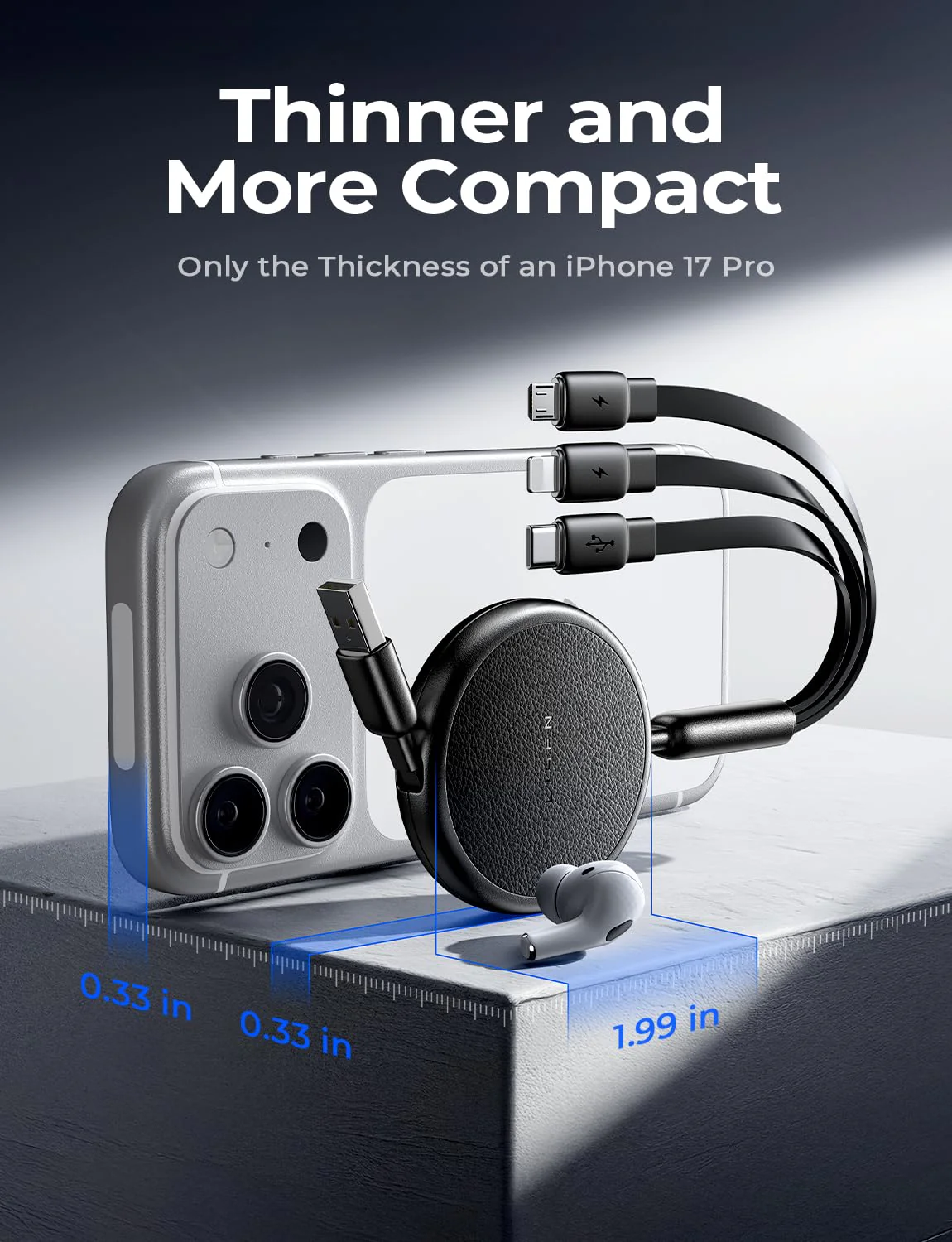 LISEN Multi 3 in 1 Retractable Charging Cable - Image 7