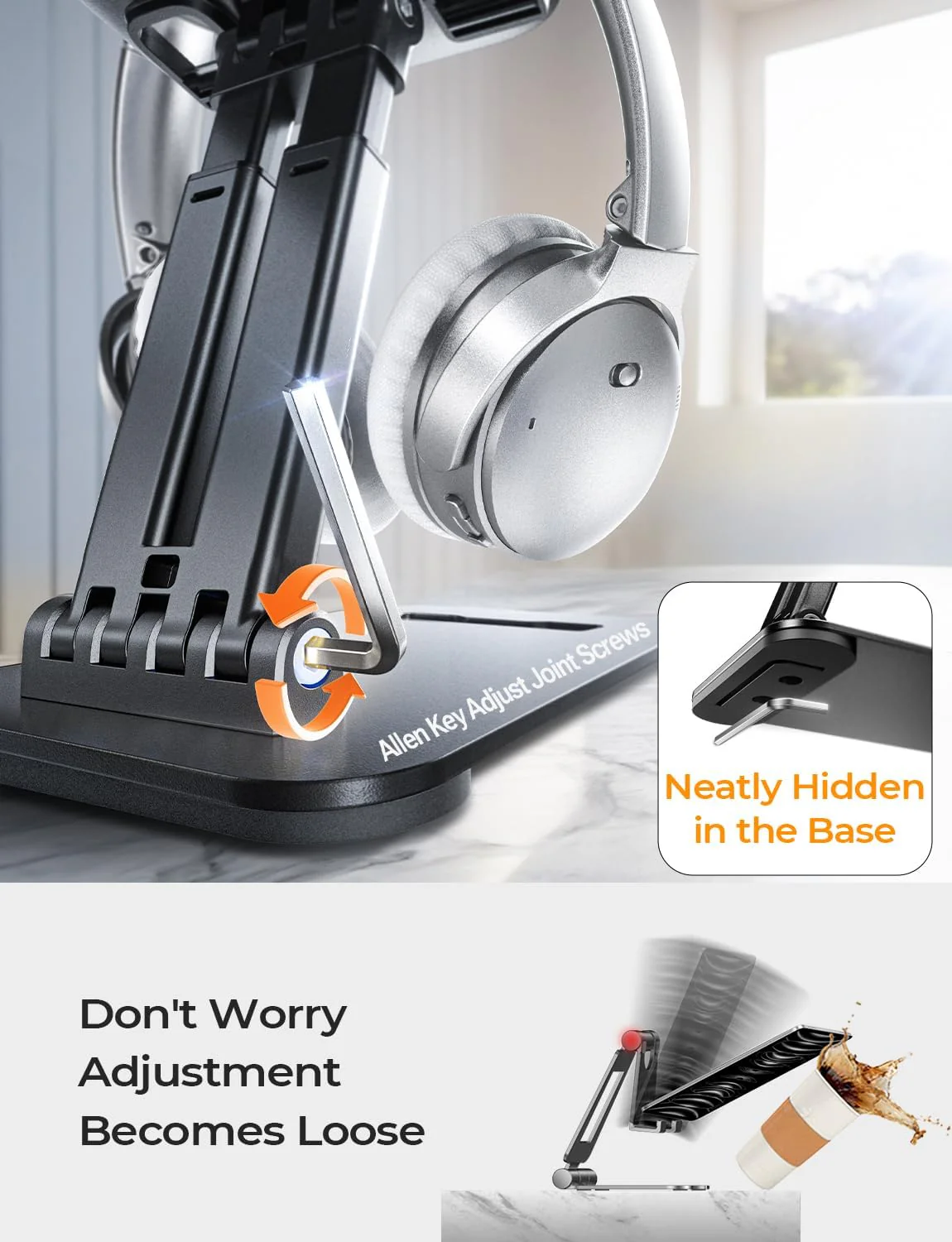 LISEN Portable Tablet Stand for Desk - Image 7