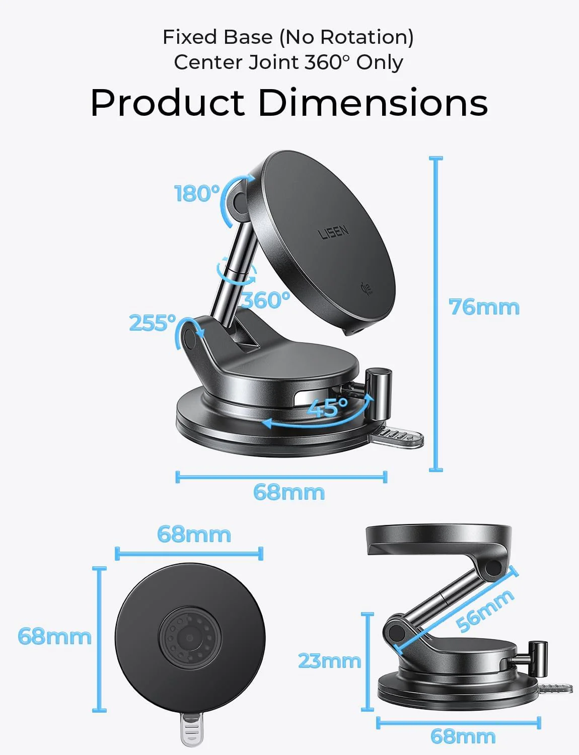 LISEN Qi2.2 25W Magsafe Car Mount Charger - Image 8