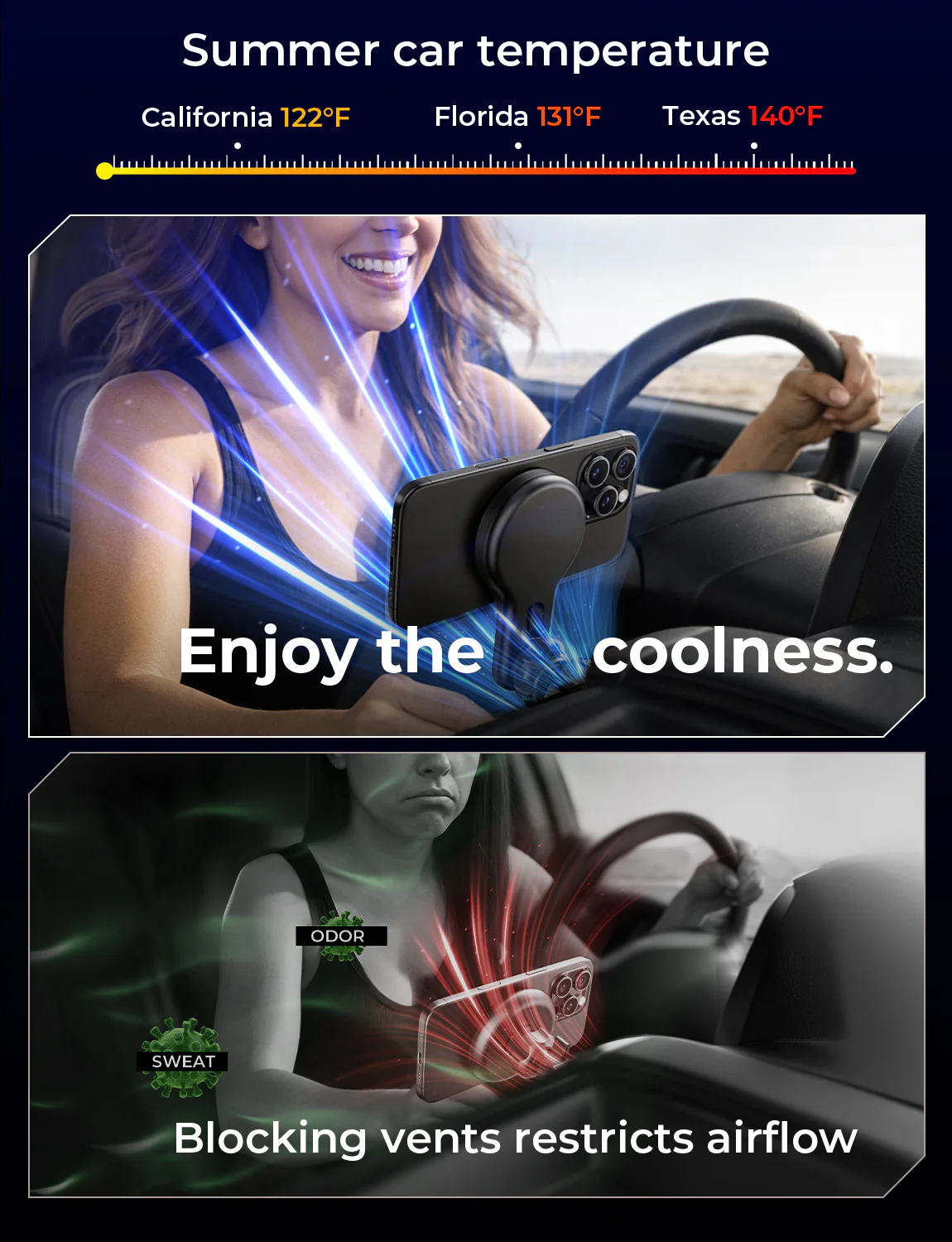 LISEN Qi2.2 25W MagSafe Car Mount Charger - Image 4