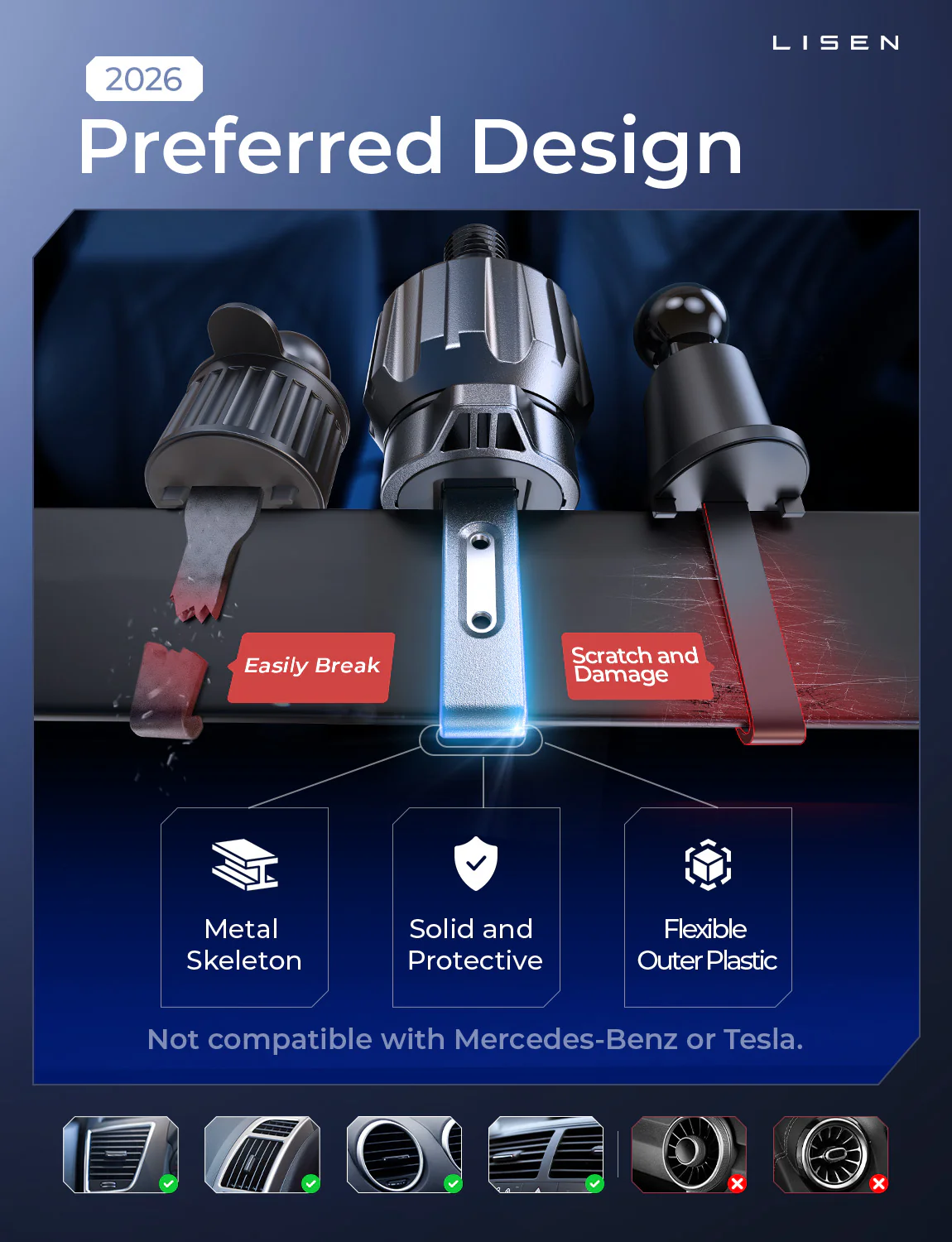 LISEN Qi2.2 25W MagSafe Car Mount Charger - Image 8