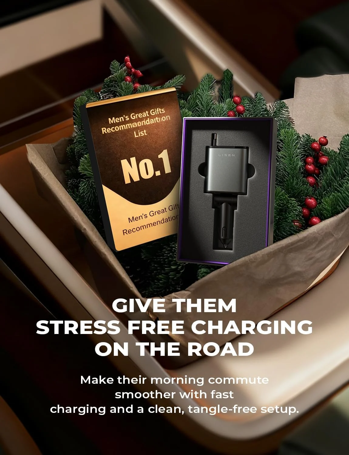 LISEN Retractable Car Charger Gift Box Edition - Image 4