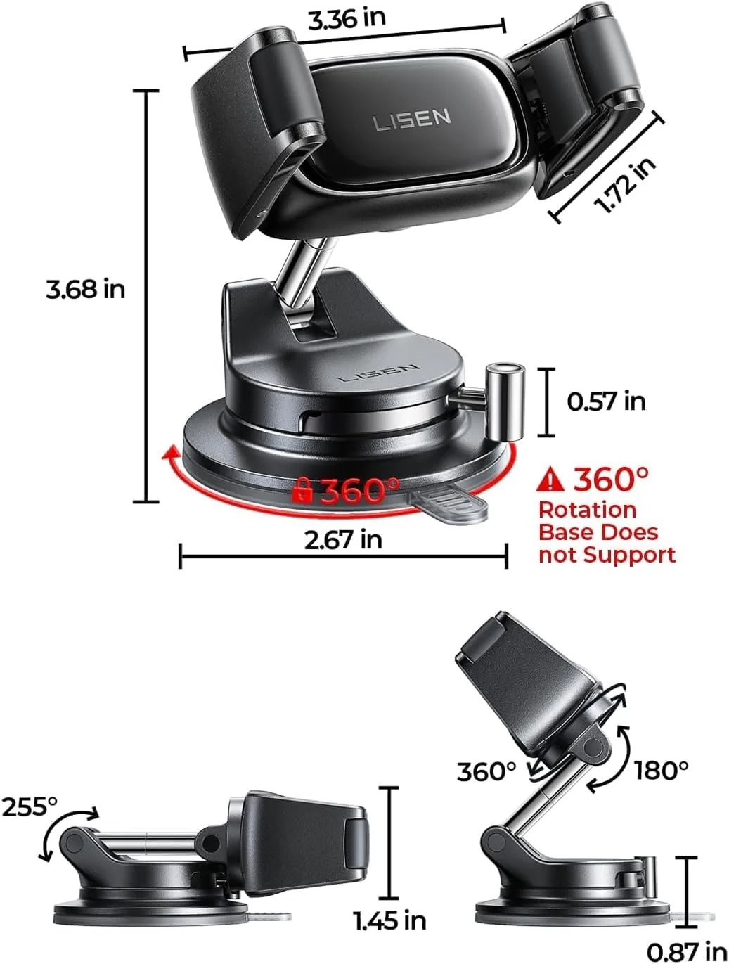LISEN Suction Car Phone Holder, [Industry First] - Image 10