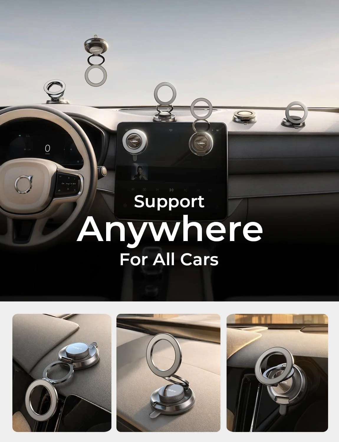 LISEN Metal Car Phone Holder - Image 2