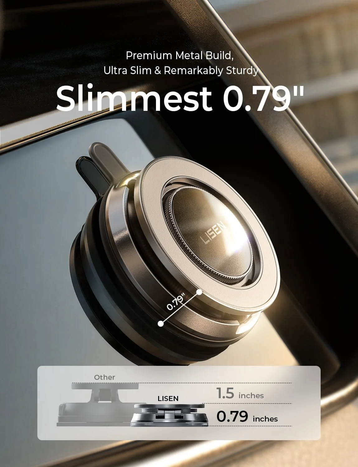 LISEN Metal Car Phone Holder - Image 3