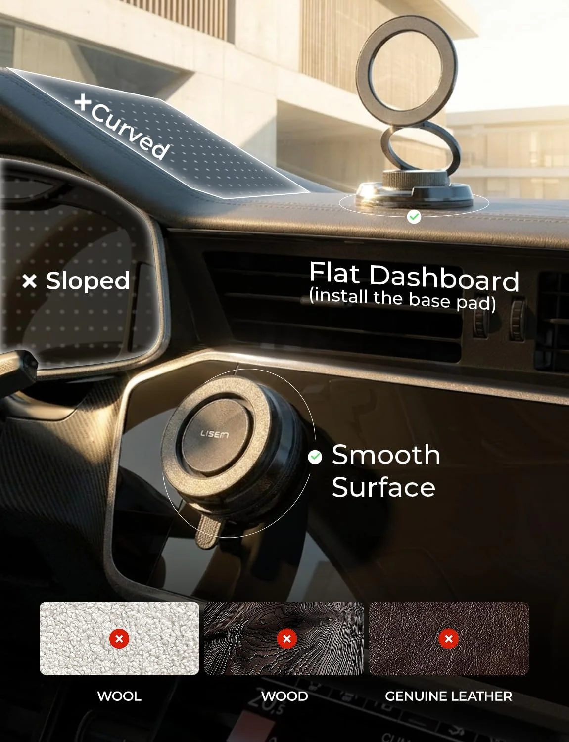 LISEN Metal Car Phone Holder - Image 7