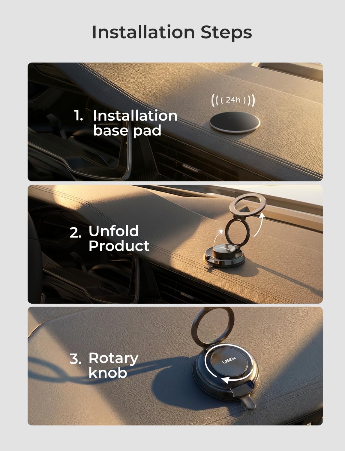 LISEN Metal Car Phone Holder - Image 9