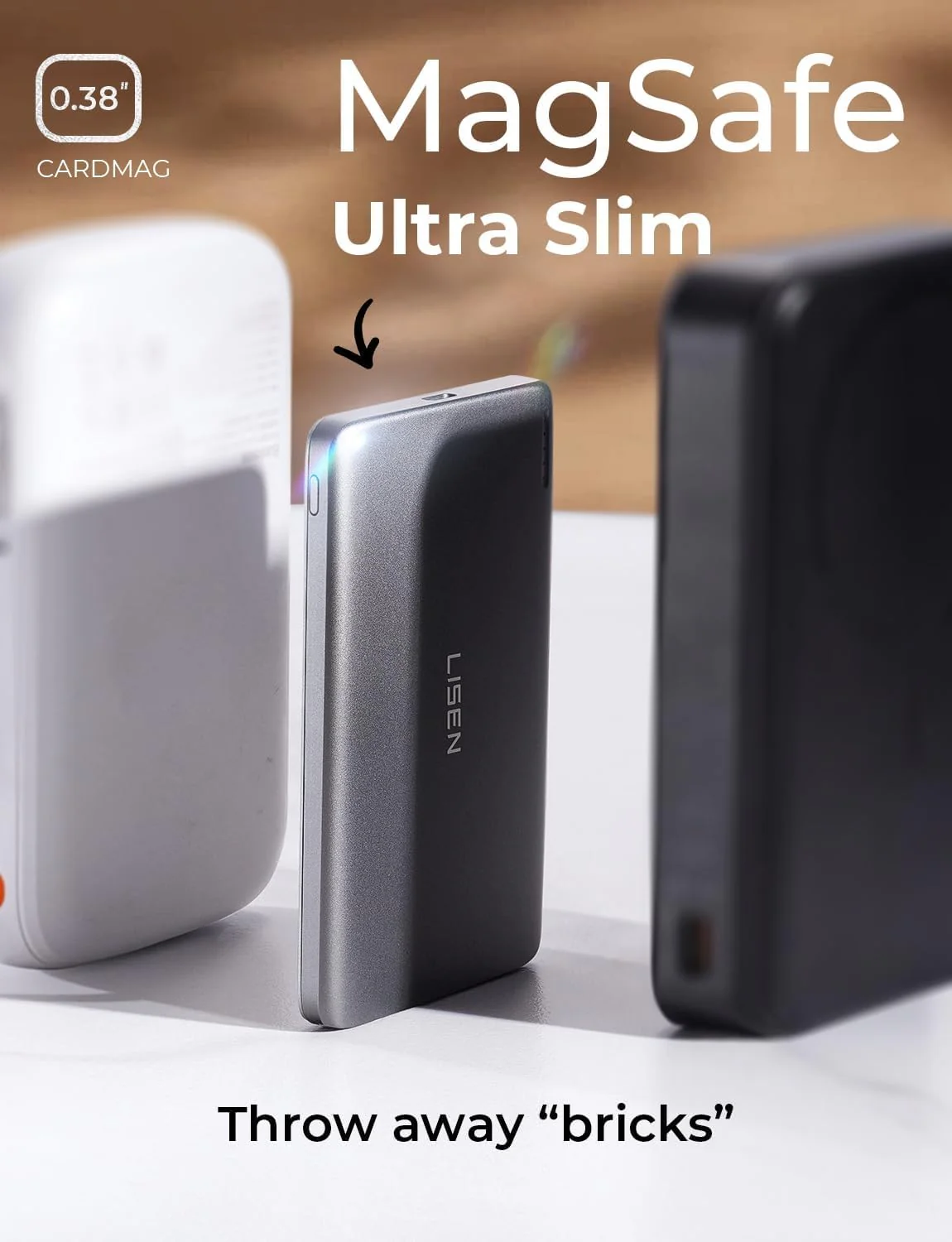 LISEN Qi2 Ultra-Slim Power Bank(5k,15w) - Image 3