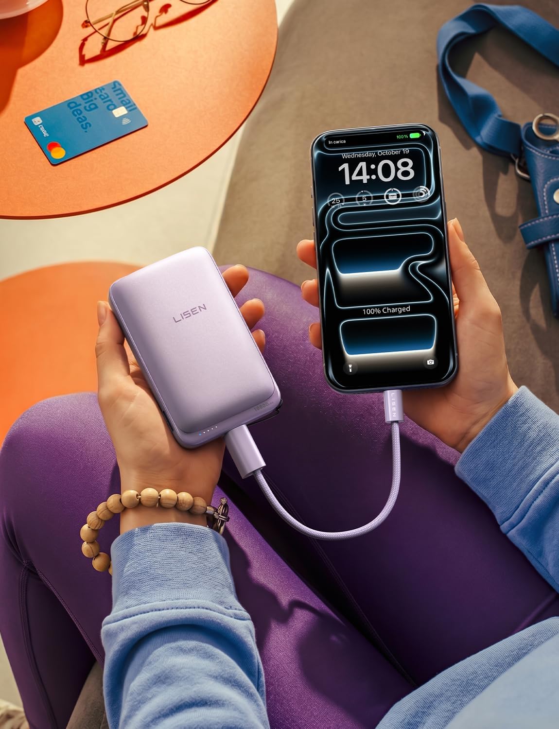 LISEN Qi2.2 25W for Magsafe Power Bank (Purple) - Image 9